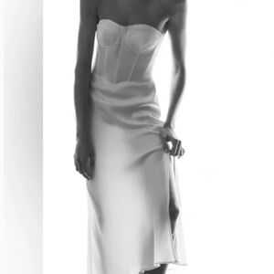 NWT Zara white corset dress